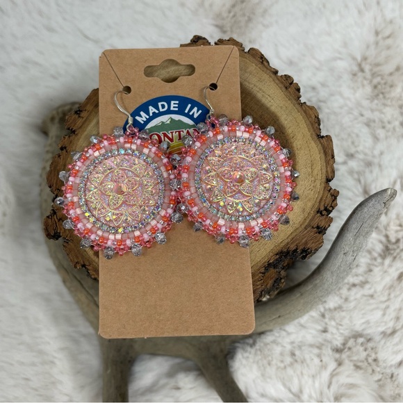 Beaded Native American Earrings - Picture 5 of 6